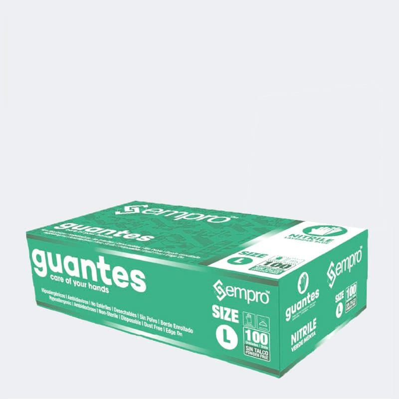GUANTE DE NITRILO VERDE